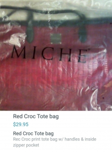 Miche Tote Bag – Red Croc Pattern  – NEW in package Review