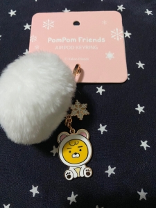 Kakao Friends Official Pompom Friends AirPod Keyring Ryan Review