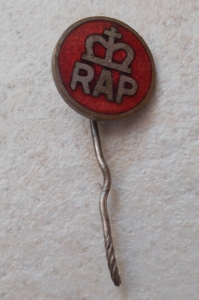 RAP Netherlands Bicycle bike hat pin lapel tie tac hatpin pins 1960s metal red Review