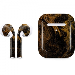 Marble Apple AirPods 2 Skin – Gold and Black Marble Review