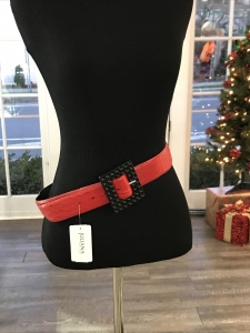 Juliana Collezione Fashion Red Croc Belt Black Buckle Review