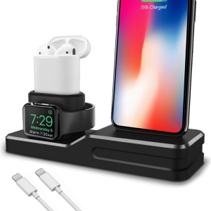 Charging Stand Compatible iPhone AirPods Apple Watch, 3 In 1 Premium Silicone Ch Review