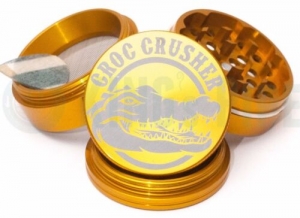 Croc Crusher – 4 Piece Herb Grinder – 2.2” Standard Size – Gold Review