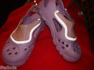GIRLS LOAFERS CROCS SLIP ON  LAVENDER SIZE REMOVED. 9″ LONG PRE OWNED  Review