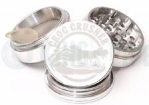 Croc Crusher – 4 Piece Herb Grinder – 2.2” Standard Size – Silver  Review