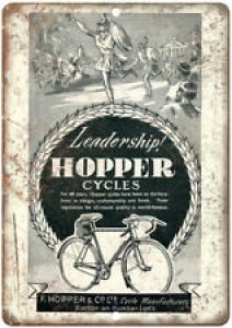 Leadership Hopper Cycles Bicycle Ad 12″ x 9″ Retro Look Metal Sign B262 Review