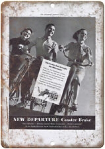 1937 Departure Coaster Bicycle Brake Ad –  12″ x 9″ Retro Look Metal Sign B118 Review