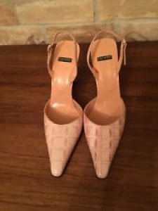 Casadei Long Pointed Toe Sling Back croc-printed Pink Blush 8,5B Hight Heel shoe Review