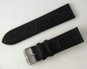 PREMIUM REAL LEATHER CUFF WATCH BAND STRAP  24mm WIDE  BLACK CROC  QA24 NEW Review