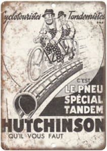 Hutchinson Bicycle vintage RARE ad poster 12″ x 9″ Retro Look metal sign B153 Review