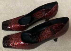 MELIAN Made in Spain Patent Leather Croc Low Heel, Size 10 (NEW) Review