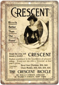 The Crescent Bicycle Vintage Art Ad 10″ x 7″ Reproduction Metal Sign B433 Review