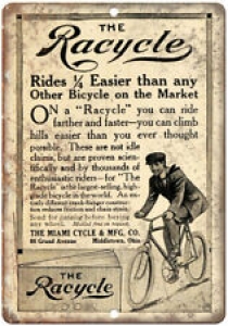 The Racycle Bicycle Vintage Art Ad 10″ x 7″ Reproduction Metal Sign B442 Review