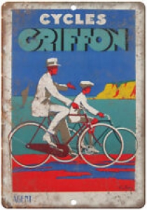 Cycles Griffon Vintage Bicycle Ad 10″ x 7″ Reproduction Metal Sign B241 Review
