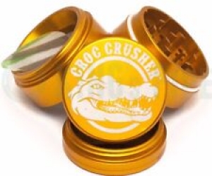 Croc Crusher – 4 Piece Herb Grinder – 1.5” Pocket Size – Gold – AUTHENTIC Review