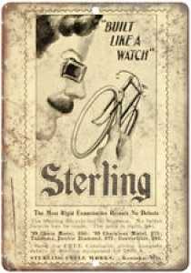 Sterling Bicycle Vintage Art Ad 10″ x 7″ Reproduction Metal Sign B396 Review
