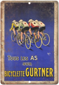 Gurtner Bicyclette Vintage Bicycle Ad 10″ x 7″ Reproduction Metal Sign B267 Review