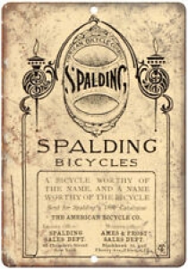 American Bicycle Company Spalding Vintage 10″ x 7″ Reproduction Metal Sign B388 Review