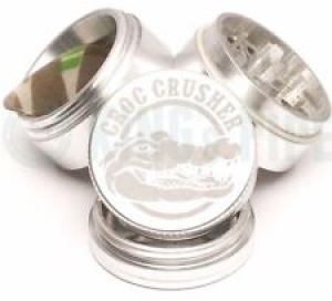 Croc Crusher – 4 Piece Herb Grinder – 1.5” Pocket Size – Silver – AUTHENTIC Review