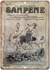 Sanpene Vintage Bicycle Ad France 12″ x 9″ Retro Look Metal Sign B215 Review