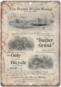 Dueber Watch Works Vintage Bicycle Ad 10″ x 7″ Reproduction Metal Sign B284 Review
