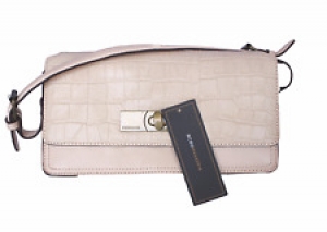 BCBG Maz Azria Pink Taupe Croc Embosssed Leather Shoulder Bag NWT Review