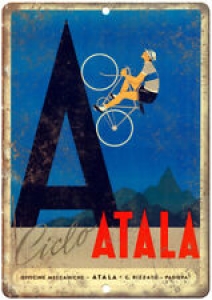Ciclo Atala Vintage Bicycle Ad 12″ x 9″ Retro Look Metal Sign B238 Review