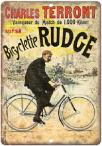 Rudge Bicycle Charles Terront Vintage Ad 10″ x 7″ Reproduction Metal Sign B237 Review