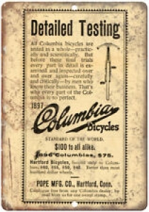 Pope Mfg. Co. Bicycle Vintage Art Ad  10″ x 7″ Reproduction Metal Sign B423 Review