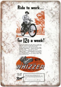 Whizzer Bicycle Motor Vintage Ad 12″ x 9″ Retro Look Metal Sign B285 Review