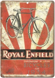 1934 Royal Enfield Chromium Bicycle Ad 12″ x 9″ Retro Look Metal Sign B197 Review