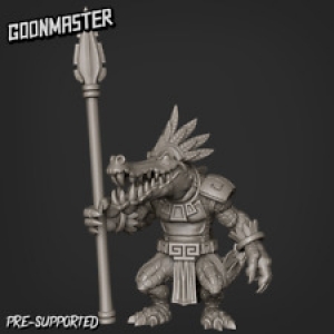 Miniature Goon Master ” Croc Spear 3 ” 3D Printed Games D&D 28MM  Review