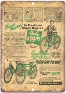 1939 Western Flyer Bicycle Ad –  12″ x 9″ Retro Look Metal Sign B119 Review