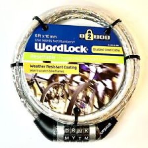 WordLock Resettable Bicycle Combination Steel Cable Lock 6′ X .4″ Holographic Review