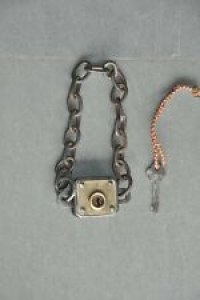 Old Iron & Brass Square Shape 5 Lever German Bicycle Chain Pad Lock  Review
