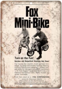 Fox Mini Bike Vintage Bicycle Art Ad 10″ x 7″ Reproduction Metal Sign B425 Review
