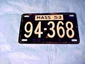 VINTAGE 1953 MASSACHUSETTS Wheatie Cereal Mini Auto Pedal Car Bike Bicycle PLATE Review