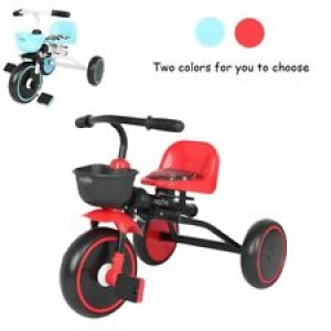 Kid’s Foldable Tricycle Adjustable Seat Storage Front Basket For 2-5 Age Red ZE Review