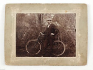 1910s Imperial Russia Elegant Man with BICYCLE Russian Antique Photo Review