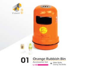 TINY 1/18 Car Accessories Set Orange Rubbish Bin,Water Bottle Oolong Tea Bottle Review