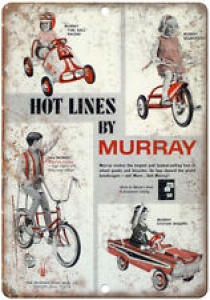 Murray Fire Ball Stgation Wagon Bicycle Ad 10″ x 7″ Reproduction Metal Sign B500 Review