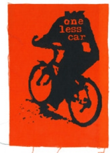 ONE LESS CAR ~ sew-on canvas patch ~ bicycle/bike (many colors) Review