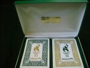 Bicycle ATLANTA 1996 Olympic Playing Cards 2 Deck Collector Case Limited Edition Review