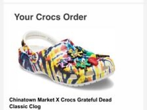 Chinatown Market x Grateful Dead Crocs Classic Clog Mens Size 7 ORDER CONFIRMED Review