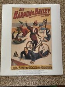 Vintage Circus Poster: Barnum & Bailey, Funny Scenes On Bicycles, Roller Skates Review