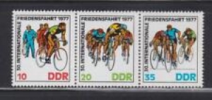 DDR117 – EAST GERMANY DDR 1977 BICYCLE RACE MNH Review