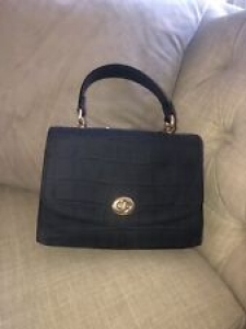 Coach Tilly Top Handle Satchel Crossbody, 91067 Midnight Navy Croc Style Review