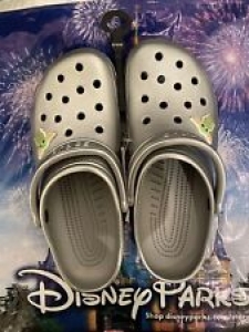 Disney Star Wars Mandalorian Baby Yoda Silver Crocs Adult Mens Size 11 Shoes New Review
