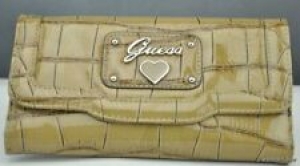 FREE Ship USA Chic SLG Wallet GUESS Limited Retro Croc Camel Ladies Lovely Review