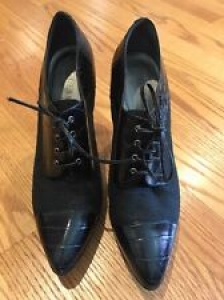 GUESS High Heels Women Shoes Sz 8.5 GRANNY BOOTS Pumps Crocs Black Stilettos  # Review